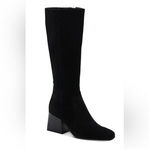 Aqua College Tori Waterproof Black Suede Knee-High Boots 10M — NWB
